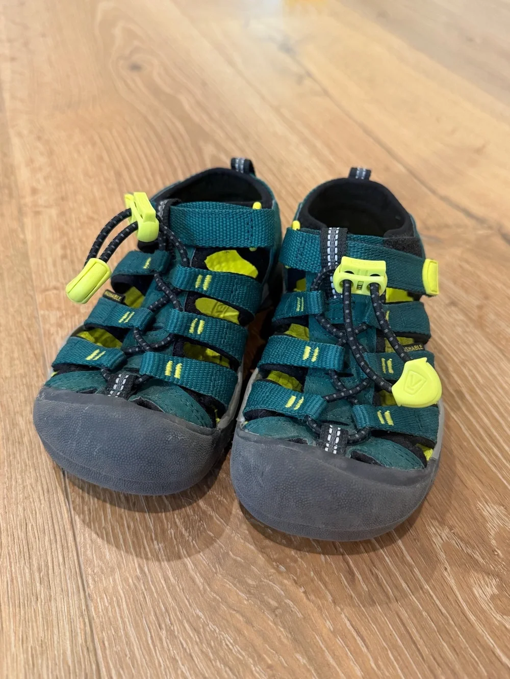 Keen Toddler Teal and Neon Outdoor Sandals
